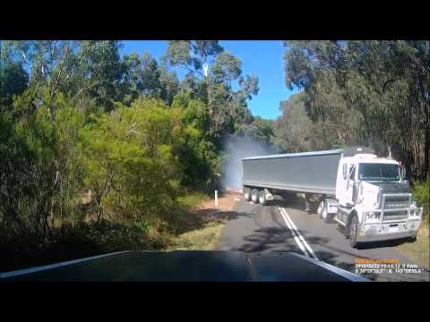 Extremely Close Call With A Semi-Trailer In Victoria