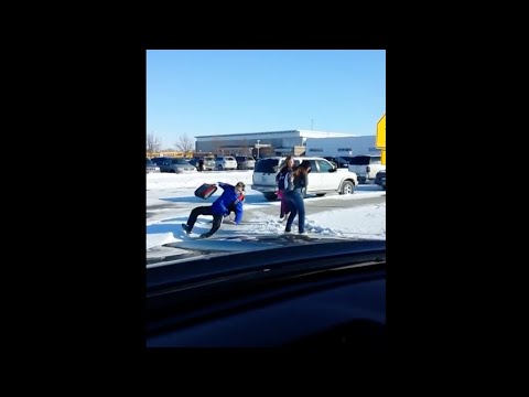 Ozzy Man Commentates Teenagers Slipping on Ice