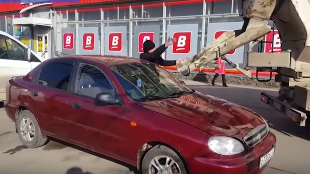 Man Gets Cheated On By Wife, Proceeds To Fill Her Car With Concrete