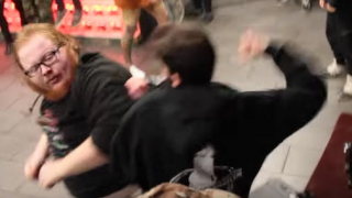Metal Set In Chicken Restaurant Features Windmilling, Spin-Kicks and Sucker Punches