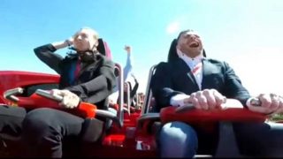 Man Gets Hit In The Throat With A F*cken Pidgeon While Riding A Roller Coaster!