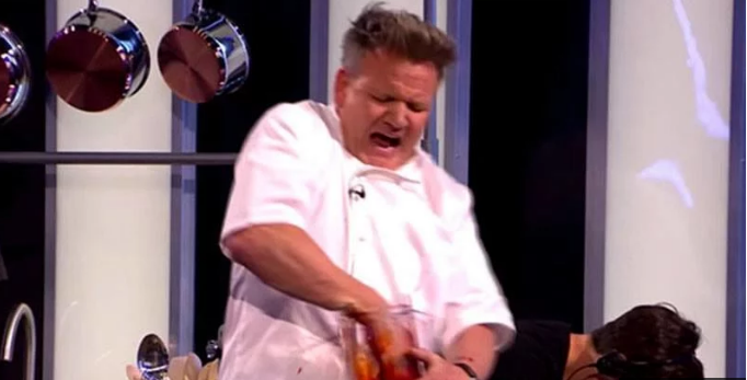 Gordon Ramsay “Severs Hand” In Front Of Live TV Audience