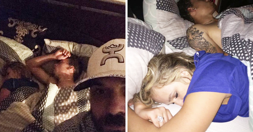 Bloke Finds His Girlfriend Cheating On Him, Sets Up Photoshoot While They Sleep In His Bed