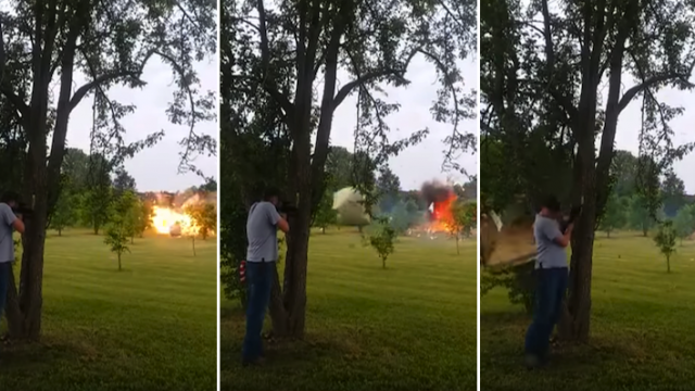 Dudes Nearly Kill Themselves After Shooting Fridge Filled With Explosives