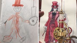 This Dad Turns His Sons’ Doodles Into Anime Drawings And They’re F*%king Awesome