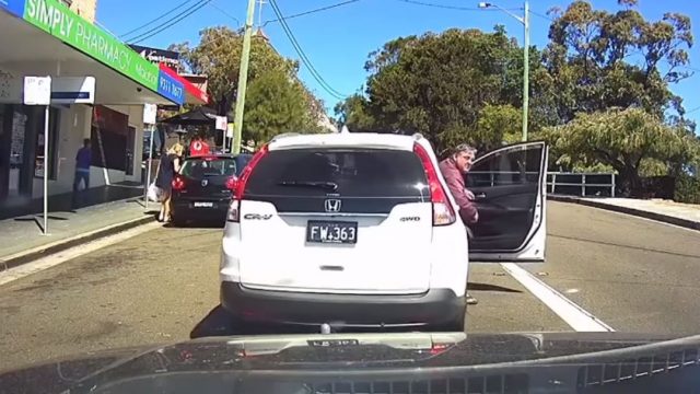Angry Driver Nearly Runs Himself Over In Road Rage Incident