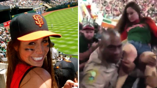 Football Fan Slaps Officer, He Responds With An Almighty Punch