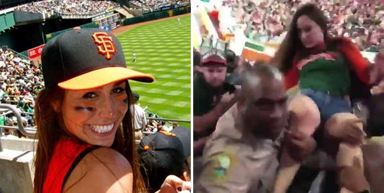 Football Fan Slaps Officer, He Responds With An Almighty Punch