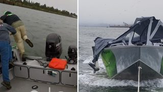 Fisherman Abandon Ship In Life Or Death Crash