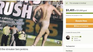 Perth Stadium’s First Streaker Set’s Up Go-Fund-Me Page To Pay His Fine