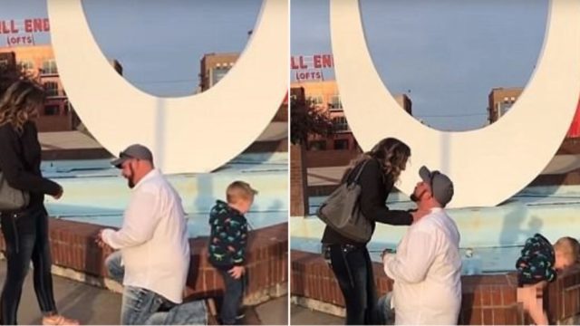 3 year old boy upstages mum’s marriage proposal by peeing in the camera shot
