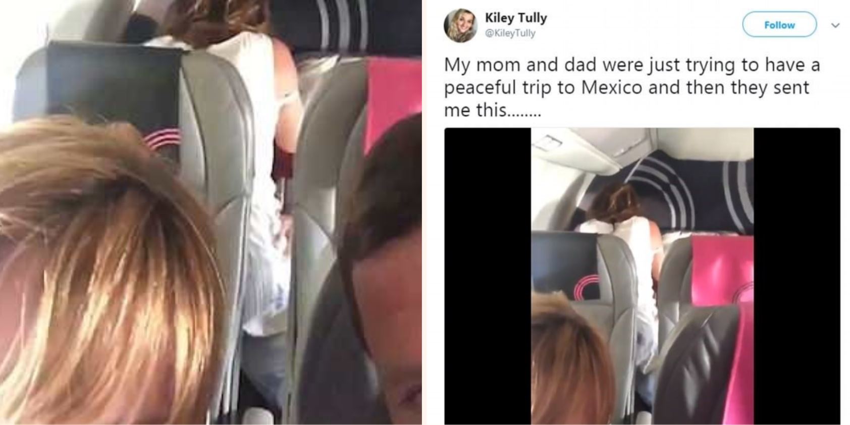 Couple share video of flight passengers joining mile high club