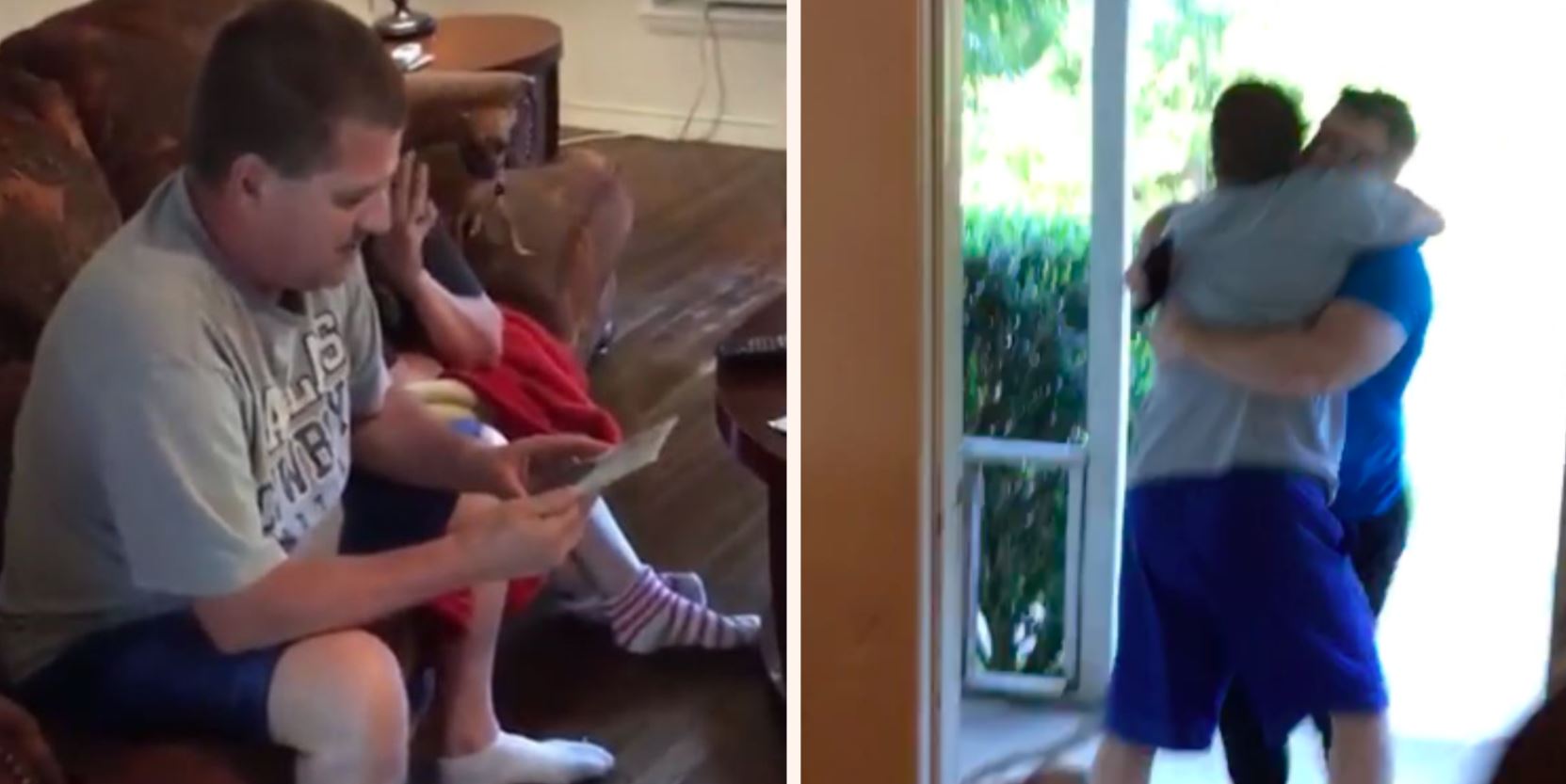 Dad’s incredible reaction to son’s surprise return from the military