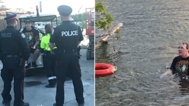 Dude Gets Kicked Out of Slayer Concert – Tries To Swim Back In!