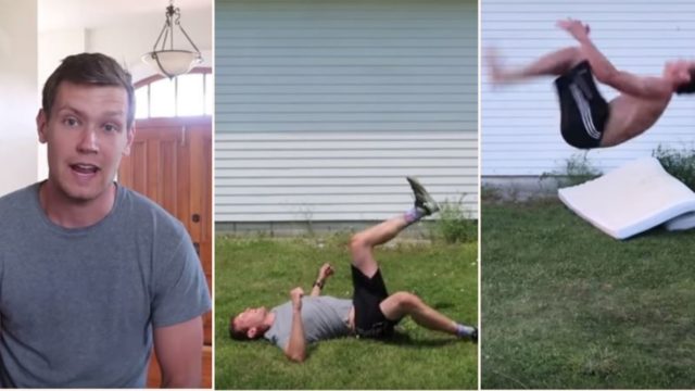 Legend bloke teaches himself to backflip in 6 hours