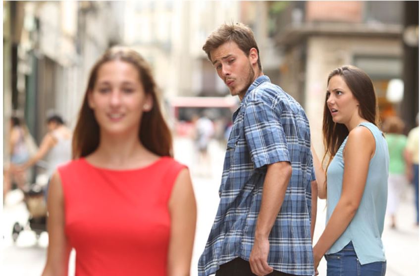 Someone has found more pictures of the girl from the “distracted boyfriend” meme