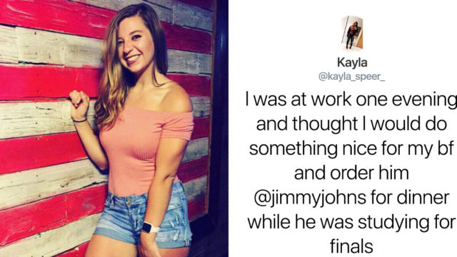 Sheila finds out her boyfriend is cheating thanks to takeaway delivery guy