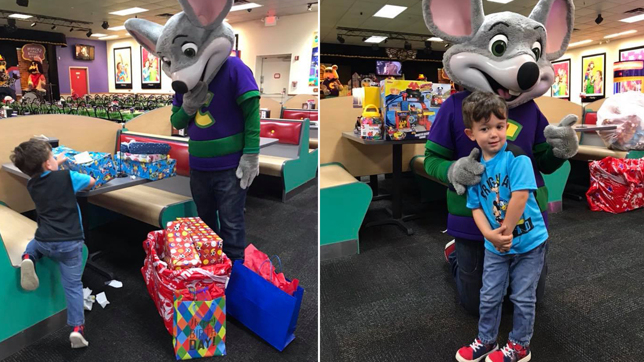 Chuck-E Cheese employees buy presents for kid after no one shows up to his birthday party