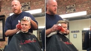 10 year old boy left horrified by barber’s brilliant prank