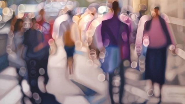 This artist’s painting style perfectly captures what blurry vision is like