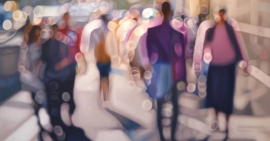 This artist’s painting style perfectly captures what blurry vision is like