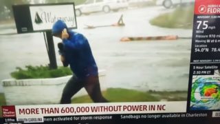 Weatherman Busted Faking The Winds From Florence