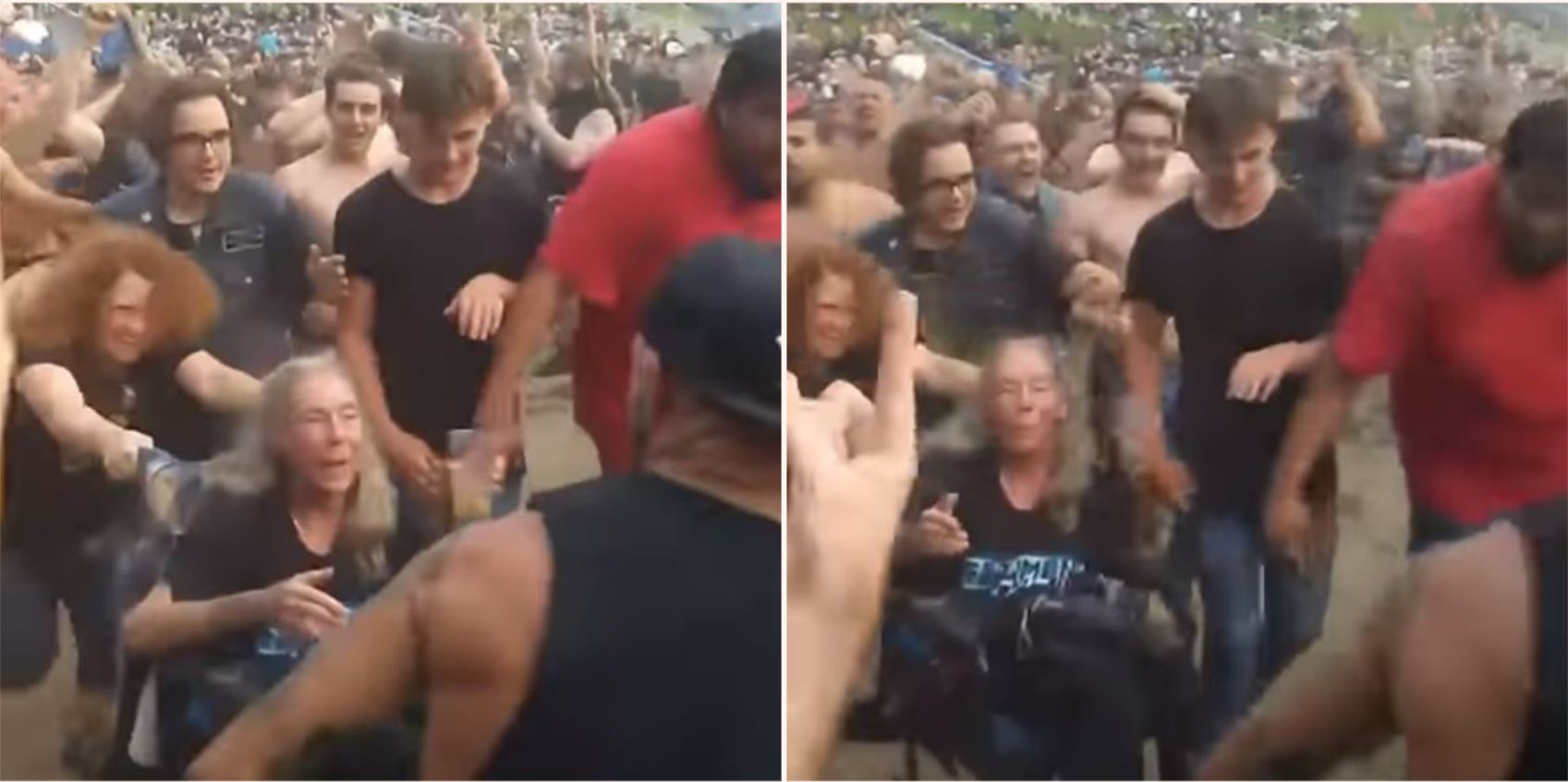 Elderly Slayer Fan Experiences First Mosh Pit – From Her Wheelchair!