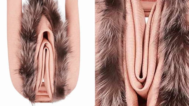 Pricey as f**k new Fendi scarf looks like a fur burger!