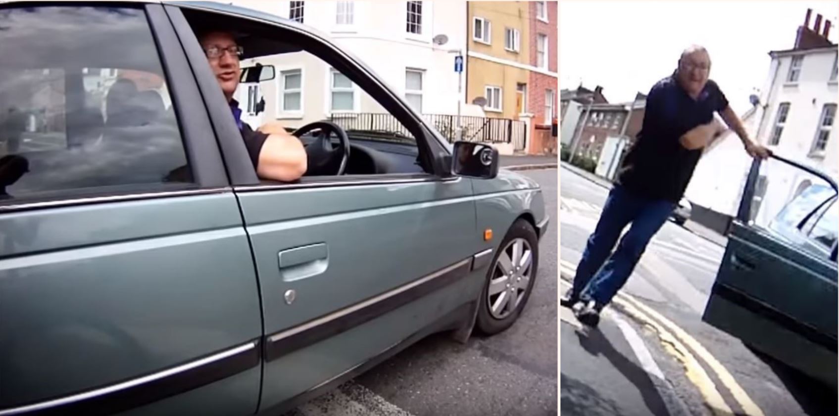 F*cken angry cyclist vs f*cken angry driver ends brilliantly