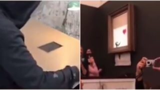 Banksy shares video showing how he created self-destructing $1.1 million painting