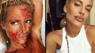 This sheila smeared herself in menstrual fluid and took selfies to make herself feel better