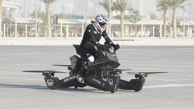 Dubai police have started using giant drone looking hoverbikes