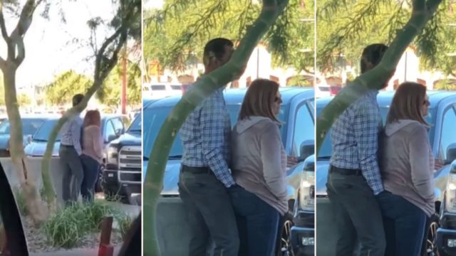Bloke scratches wife’s anus in public, she smells his finger