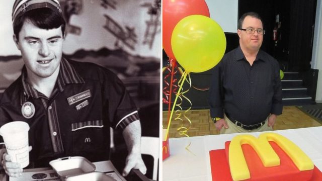 Inspirational Maccas worker with down syndrome retires after 32 years on the job