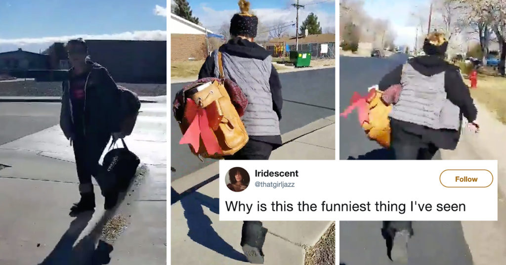 Hero Mum chases down package thief and gets her package back