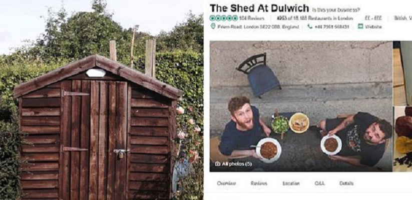 “I made my shed the top rated restaurant on Trip Advisor”