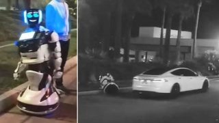 Driverless Tesla kills autonomous robot