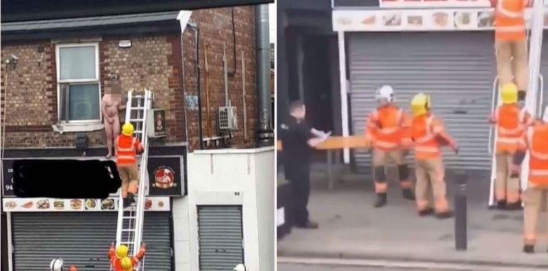 Fireman forced to rescue “compromised” bloke from massage parlour window