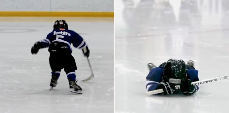 Dad mics up 4 year old son at Hockey practice to see what the f*** he does out there