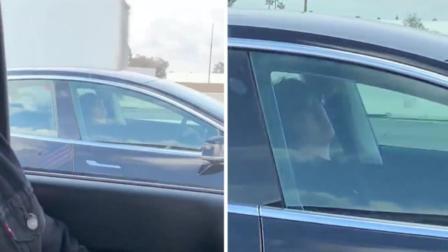 Bloke caught catching 40 f**ken winks on the highway has his Tesla goes 120kmph