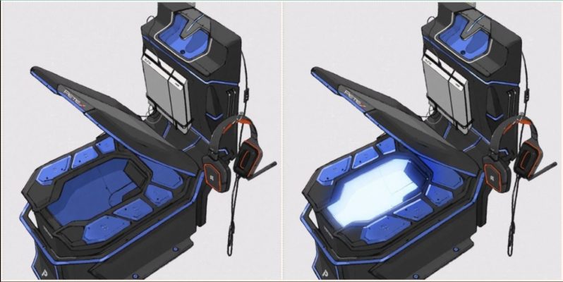 Check out this flash-as-f**k Japanese gaming toilet design