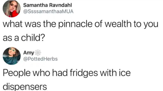 Adults reveal childhood memories of things they assumed only rich people had