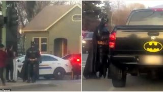 Batman turns up to a crime scene in British Columbia offering to help