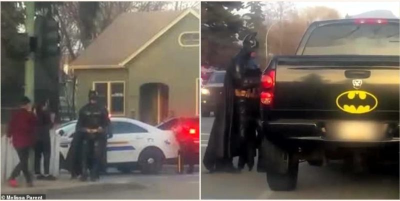 Batman turns up to a crime scene in British Columbia offering to help