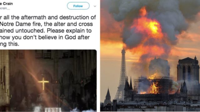 Sheila claims God spared the cross in Notre Dame fire, the Internet bloody roasted her