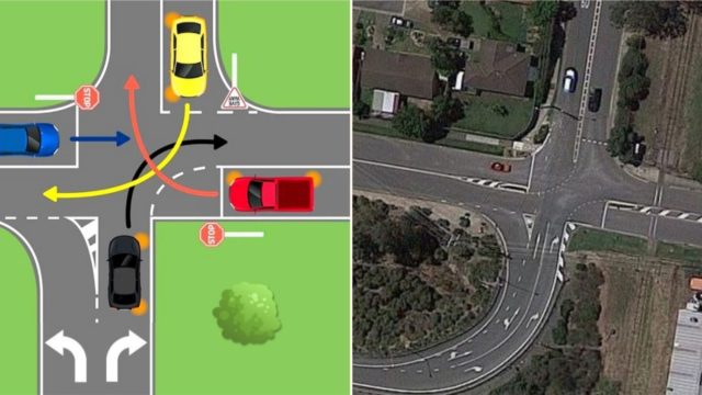 Righto, ya legends, how do ya negotiate this intersection without causing a bingle?