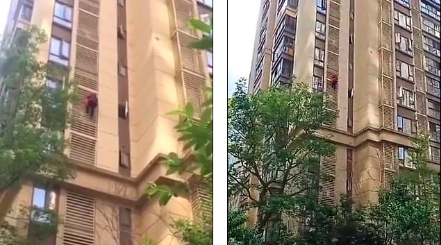 Grandma with Alzheimer’s climbs down the outside of apartment building