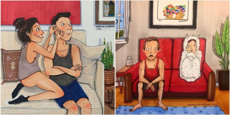 Honest illustrations depict what really happens in long term relationships