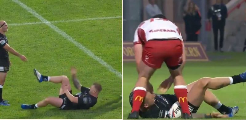 Rugby bloke slaps dislocated knee back into place, carries on playing