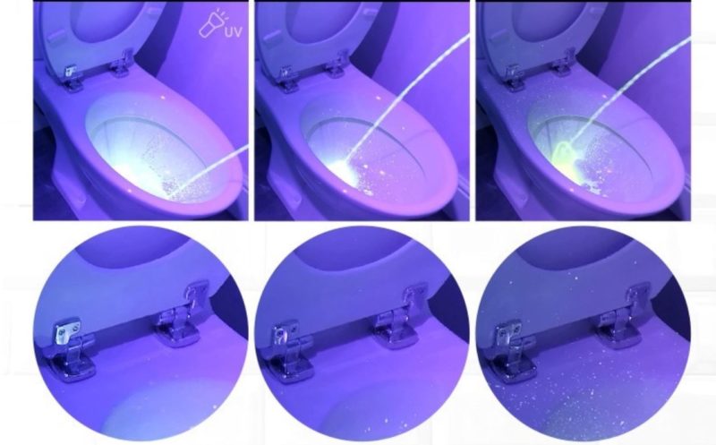 UV light shows just how messy a standing pee is
